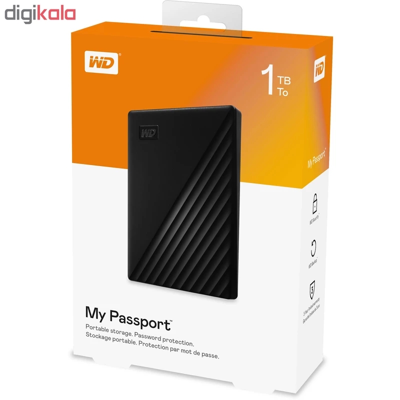 هارد اکسترنال وسترن دیجیتال ظرفیت 1 ترابایت مدل My Passport